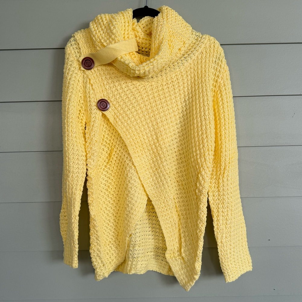 Miracle Lemon Cowl Neck Sweater - Picture 1 of 5